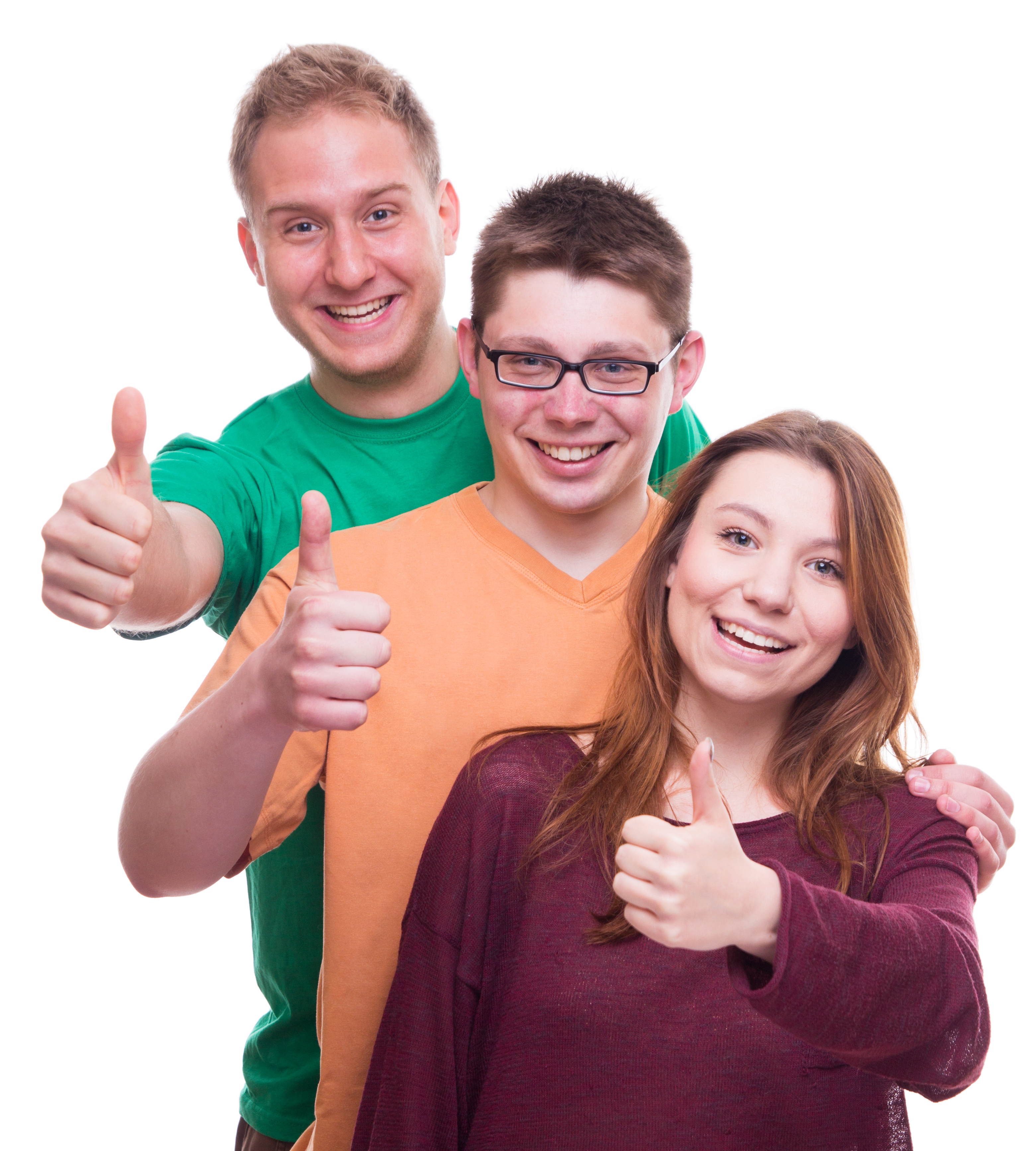 15220340_three-friends-lauhting-with-tumbs-up